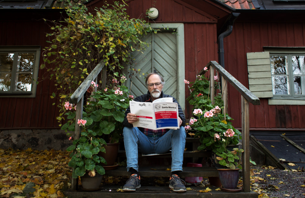 26/10-2016 Steve Kinnaman (Joel Kinnamans pappa) vid sitt hem i Stockholm. 
Foto: Åke Ericson.